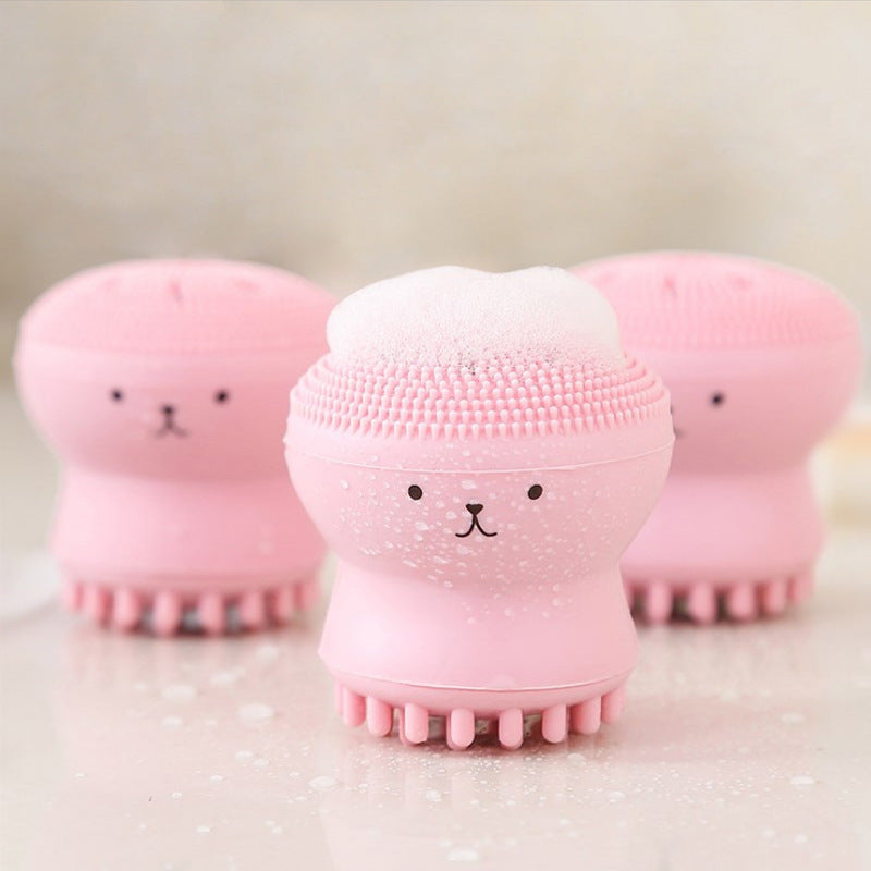 Détail de l’ensemble de brosses en silicone Norevella SoftClean
