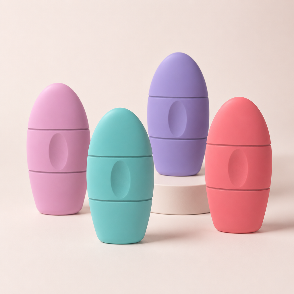 Norevella Ice Ritual facial cooling rollers in Rose, Sage, Lavender and Coral